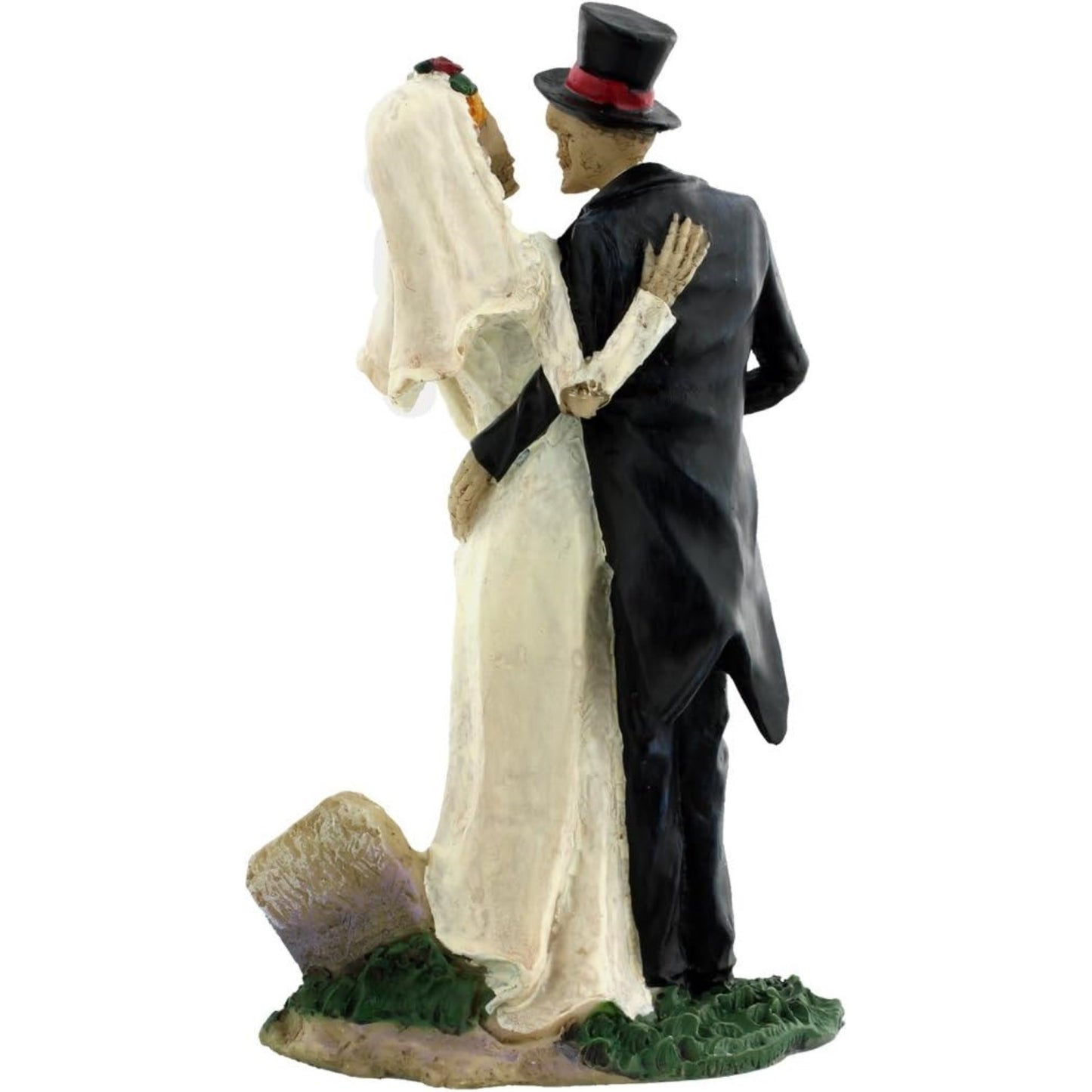 Love Never Dies Wedding Couple Skeleton Bride and Groom Figurine 6.75 inch