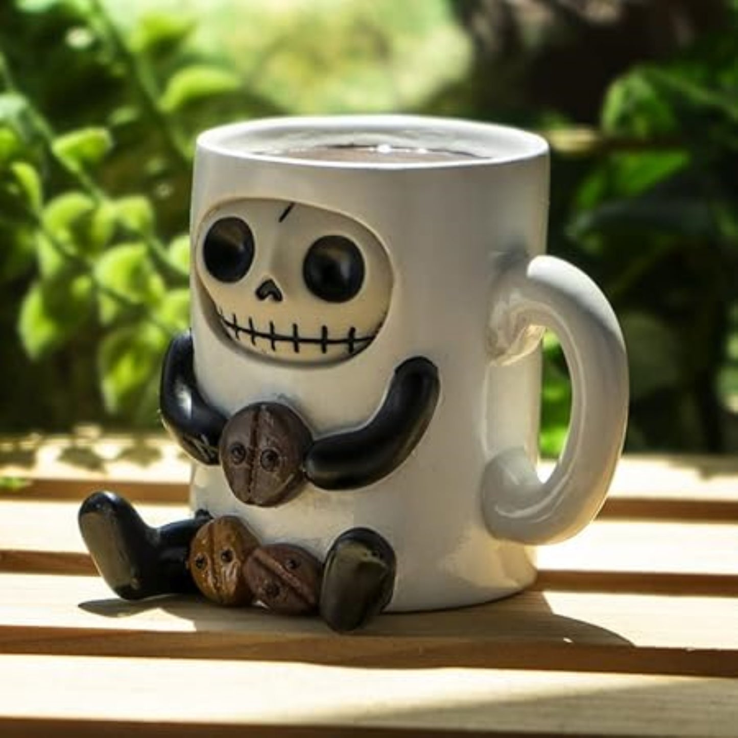 Furrybones Cup of Joe The Coffee Bean Morning Drink Mug Skeleton in Costume Figurine 2.5 inch