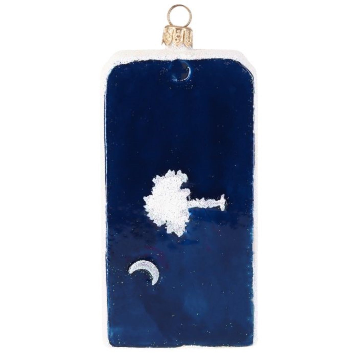 Joy to the World Charleston South Carolina Luggage Tag Polish Glass Ornament