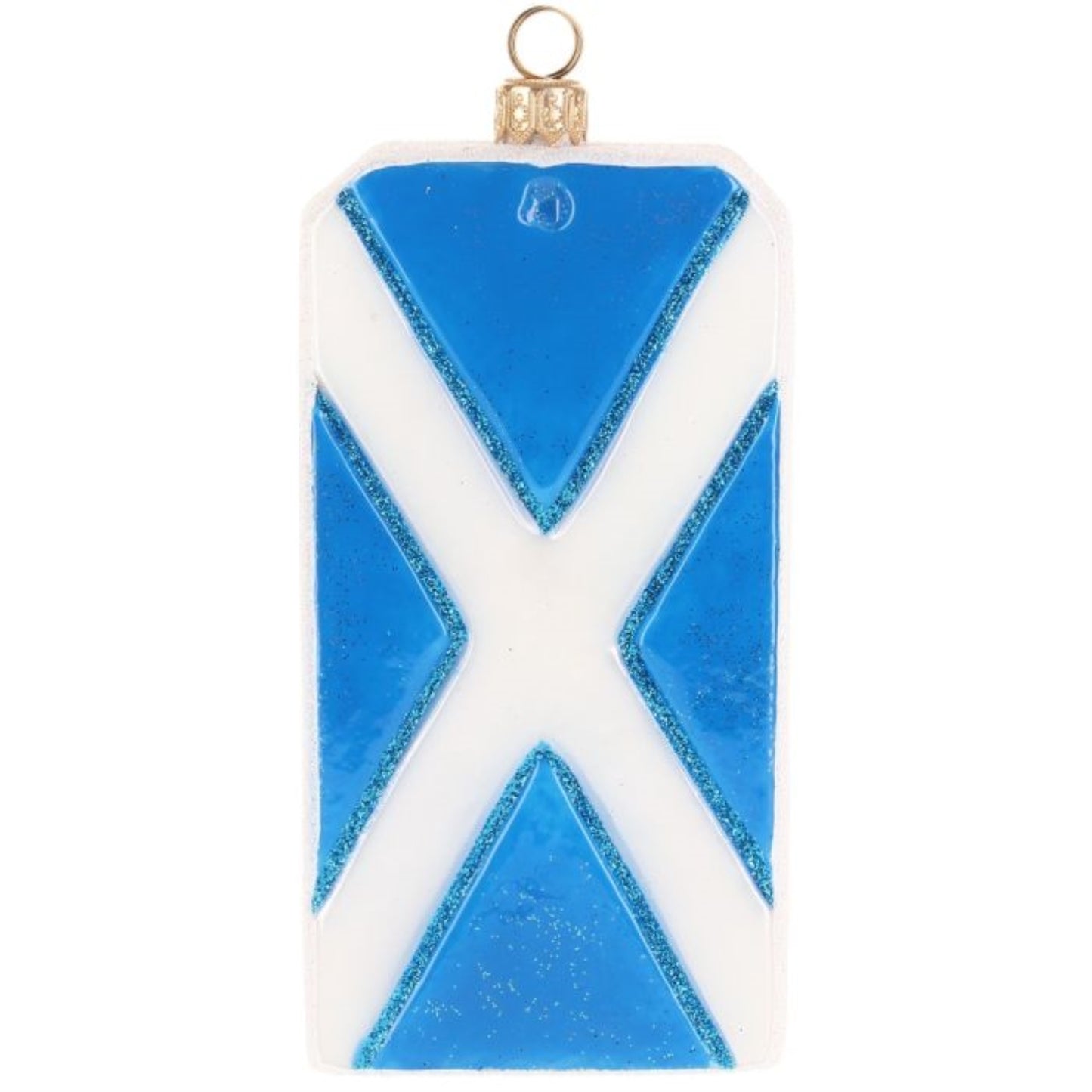 Joy to the World Edinburgh Scotland Luggage Tag Polish Glass Ornament
