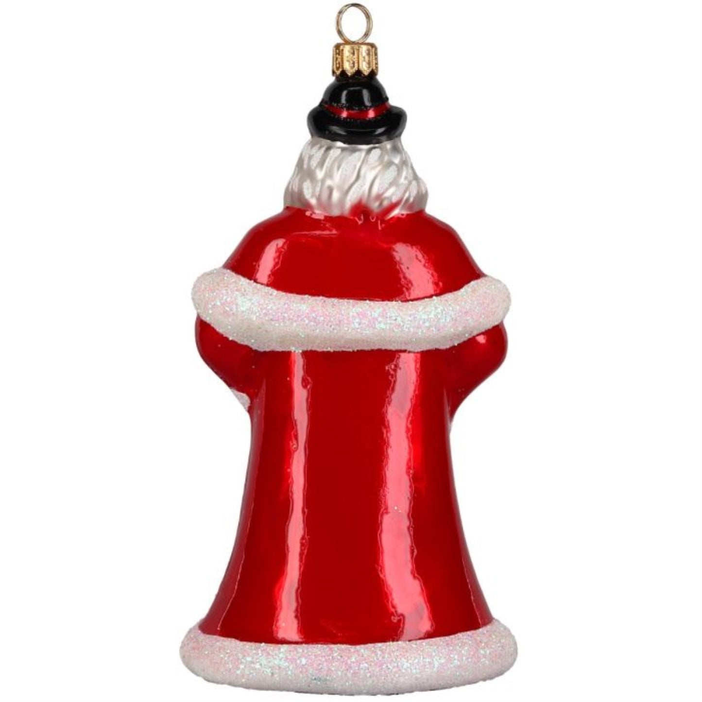Joy to the World British Santa with Big Ben Polish Glass Ornament 6.4 Inch