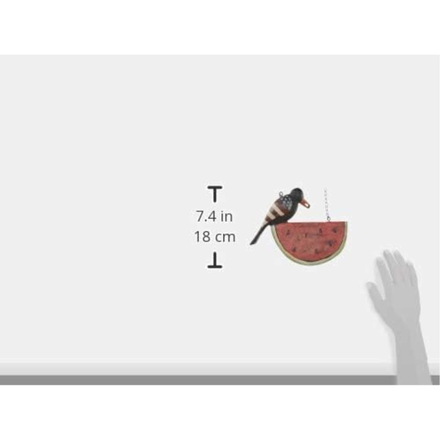 K&K Interiors Black Americana Crow on Watermelon Arrow Replacement - Arrow NOT included