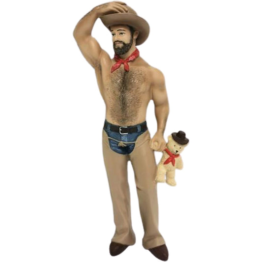 December Diamonds Poke the Bear Series 55-55317 Cowboy Bear Christmas Ornament