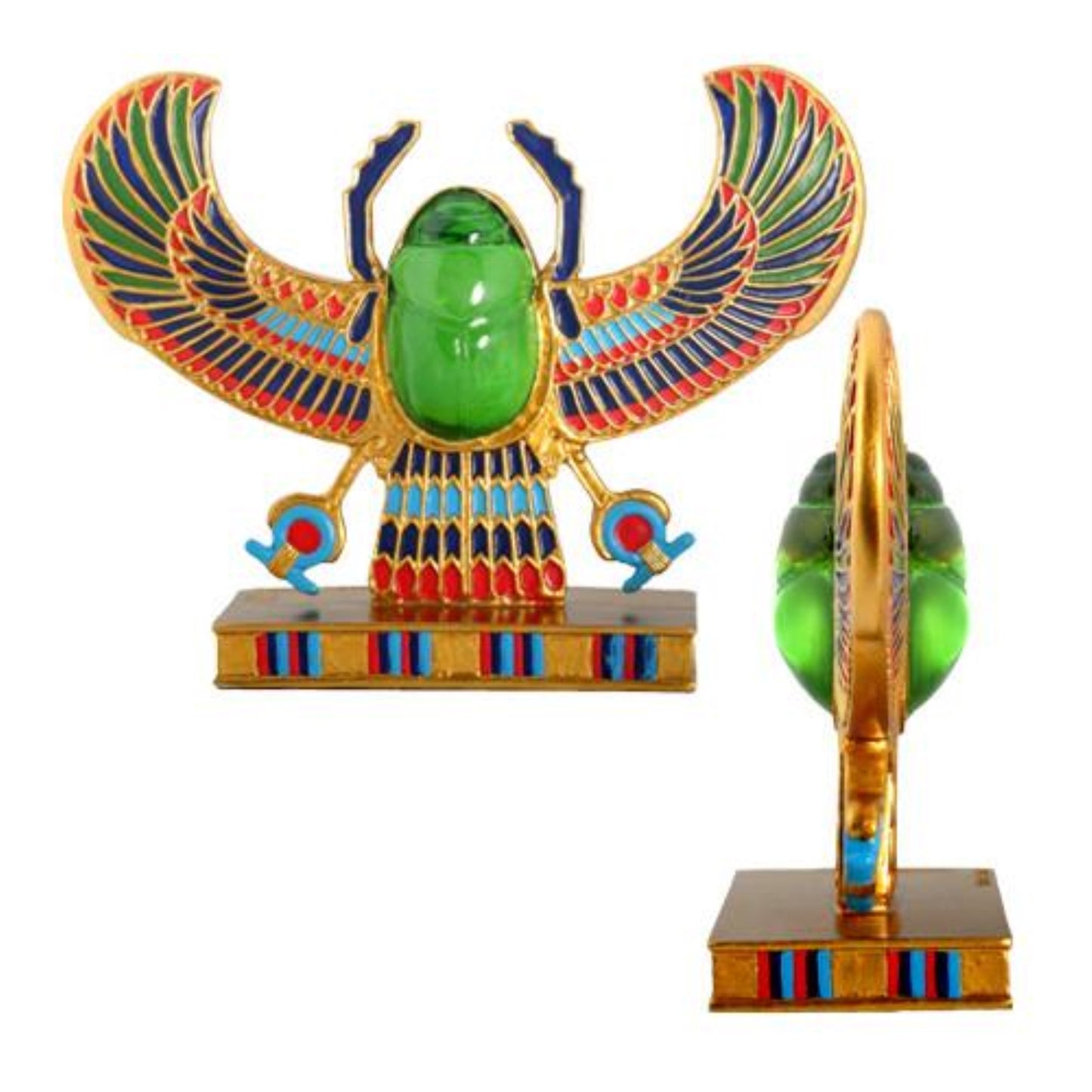 Egyptian Winged Scarab Collectible Ancient Egypt Figurine 4.5 x 3.25 inch