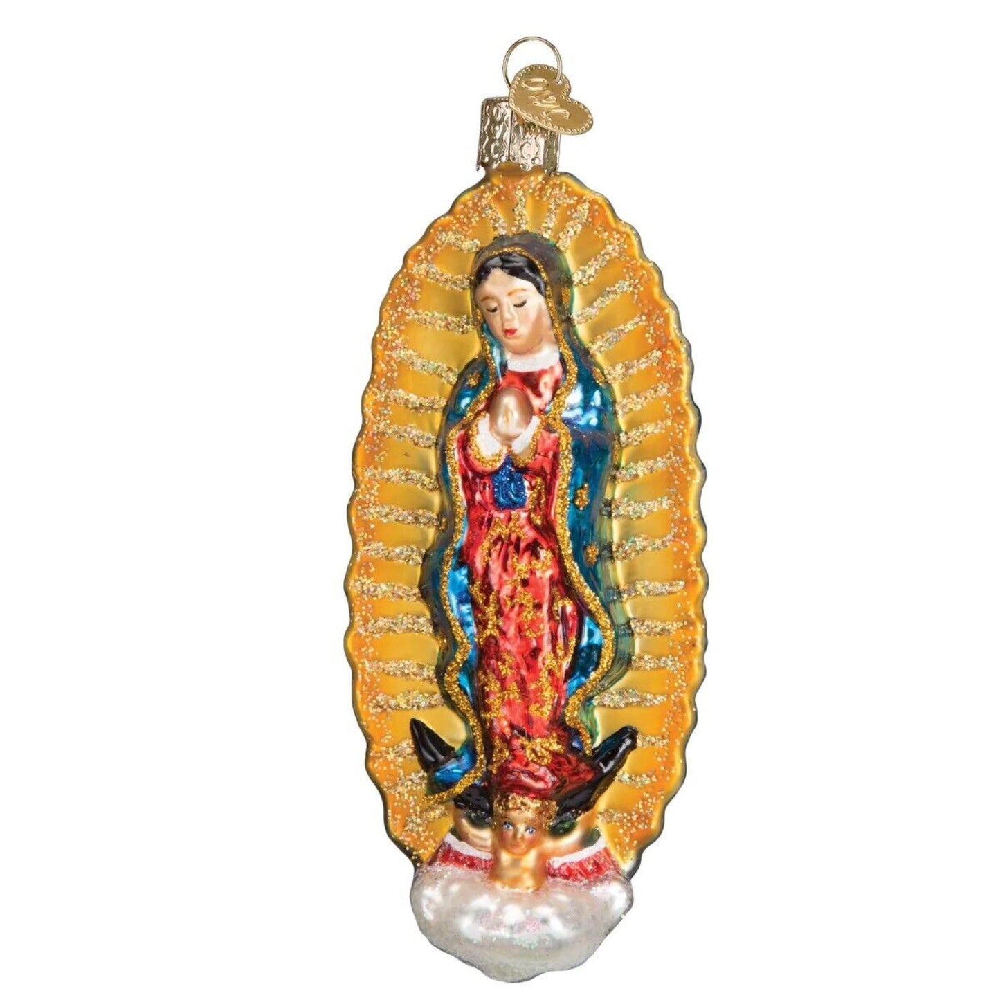 Old World Christmas Our Lady Of Guadalupe Glass Blown Ornament