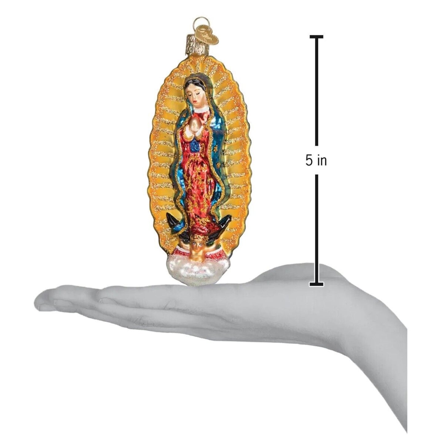 Old World Christmas Our Lady Of Guadalupe Glass Blown Ornament