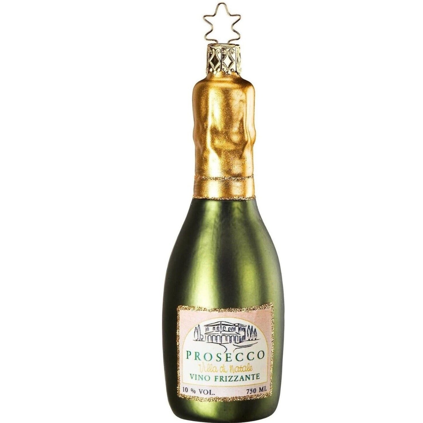 Inge Glas In Vogue Prosecco Wine Bottle German Glass German Christmas Ornament FREE BOX