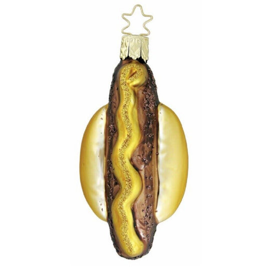 Inge Glas Oktoberfest Bratwurst Brat German Glass Christmas Ornament FREE BOX