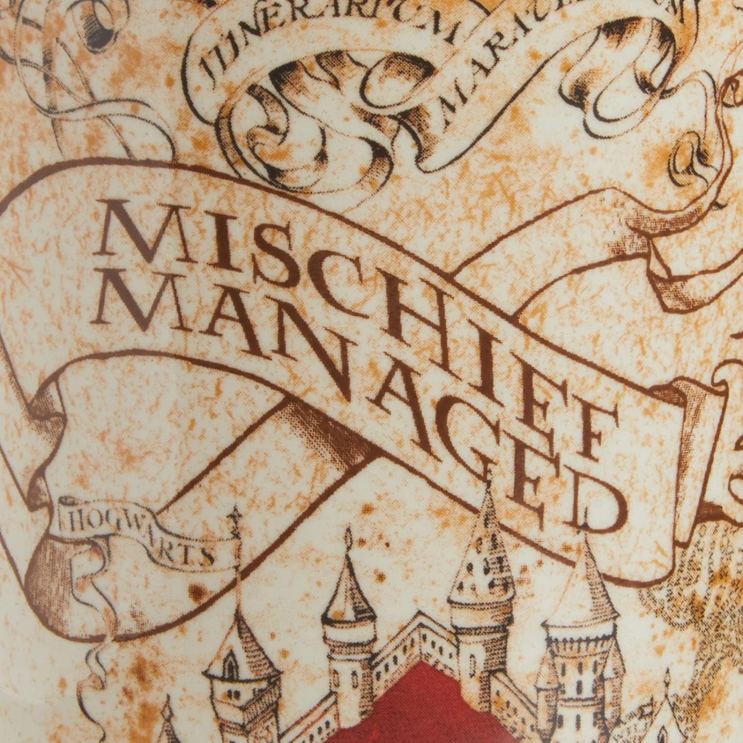 Harry Potter Marauders Map Mischief Managed Ceramic Insulated Travel Mug Coffee Cup 18 ounce