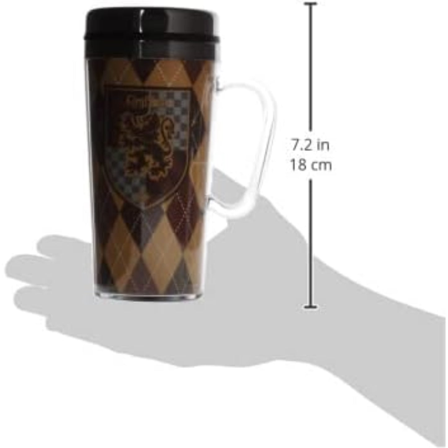 Spoontiques Harry Potter Gryffindor Double Walled Stainless and Acrylic Insulated Travel Mug 14 ounce