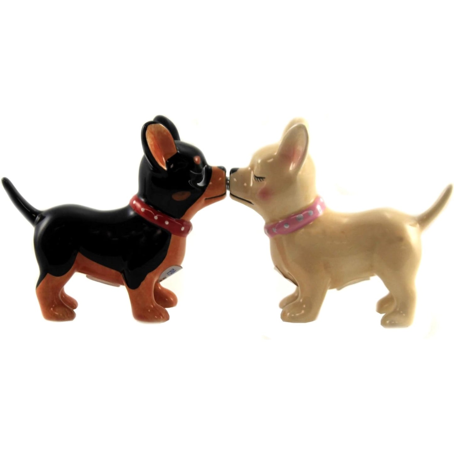 Kissing Chihuahuas Pucker Up Pups, Salt and Pepper Shaker Set, Magnetic