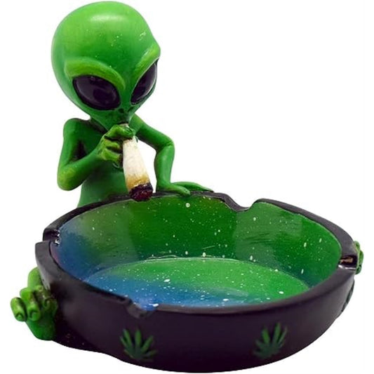 Fantasy Gifts, Ornament, Alien Smoking Ashtray, Home Décor, Multicolor, 4 inches