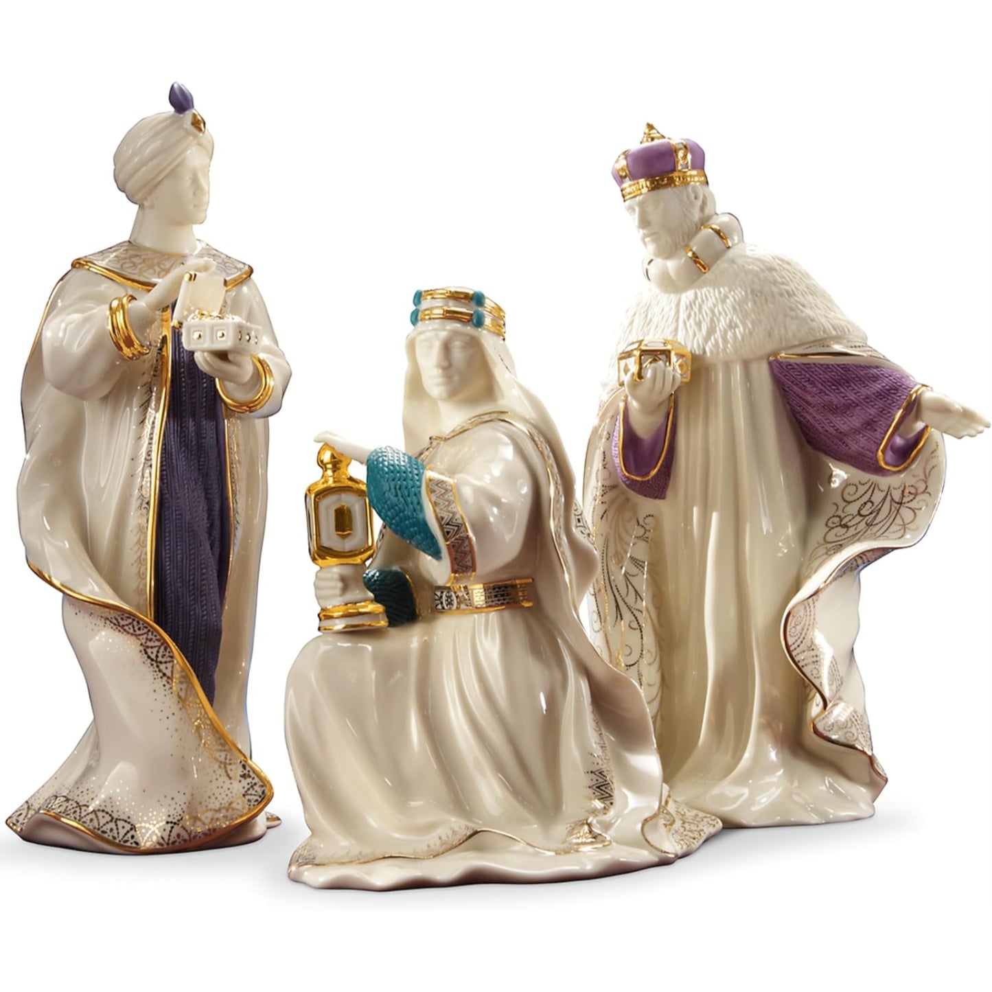 Lenox 6399943 First Blessing Nativity Three Kings Porcelain Figurine 3 Piece Set