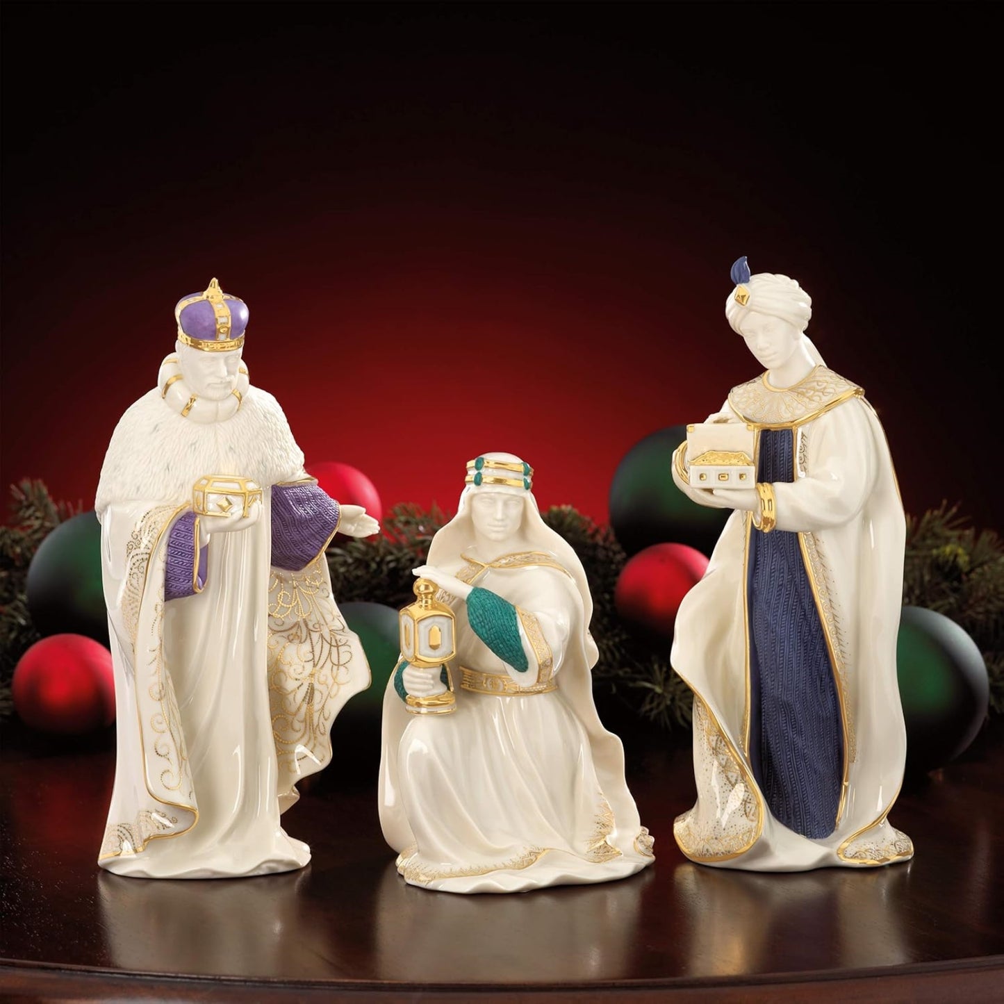 Lenox 6399943 First Blessing Nativity Three Kings Porcelain Figurine 3 Piece Set