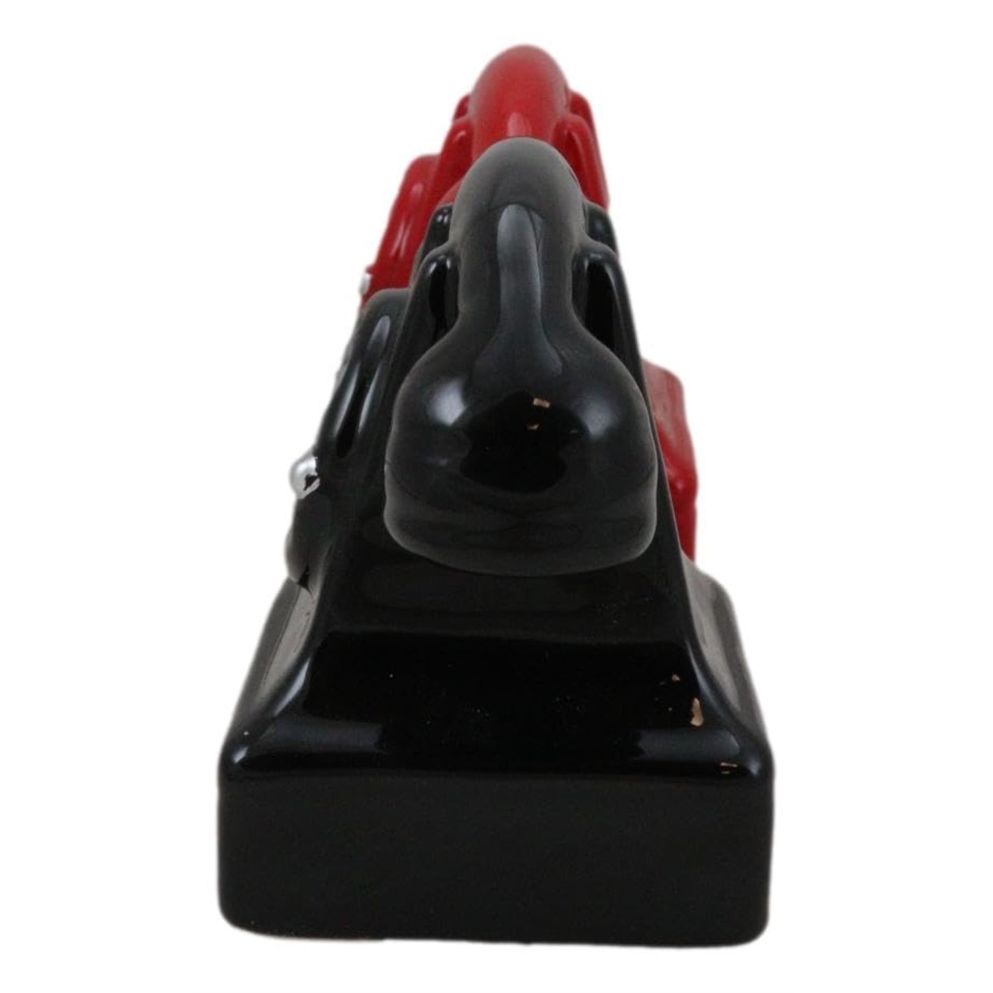 Red and Black Retro Phones Old Fashioned Attractives Magnetic Ceramic Salt and Pepper Shaker Set