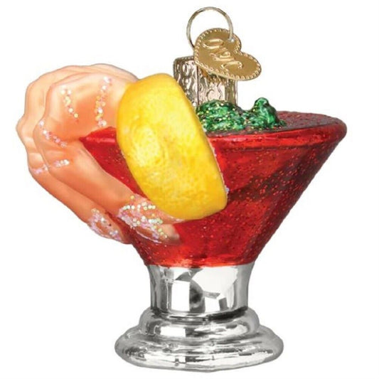 Old World Christmas Glass Blown Tree Ornament, Shrimp Cocktail