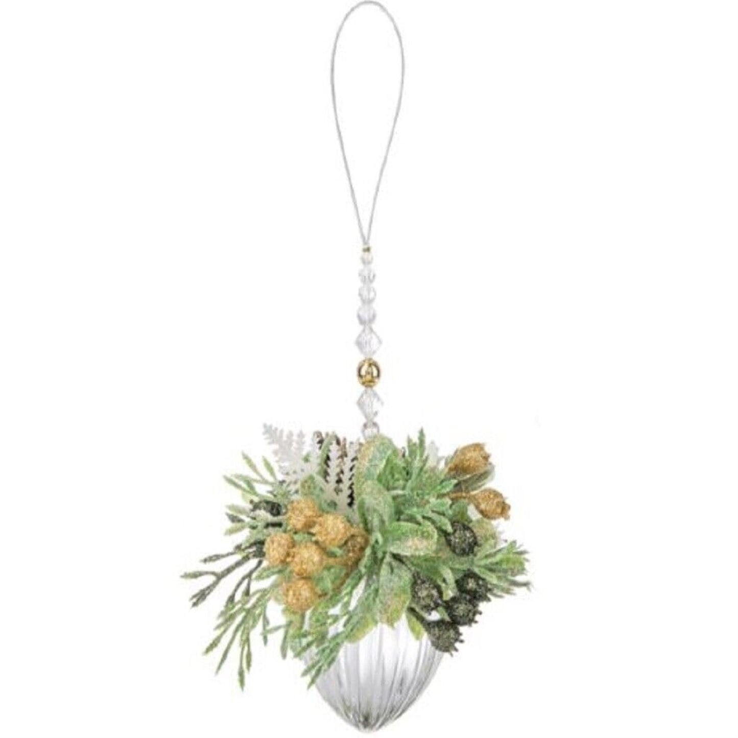 Ganz Mistletoe Krystal Drop Acrylic Christmas Tree Ornament 6 Inch Multicolor