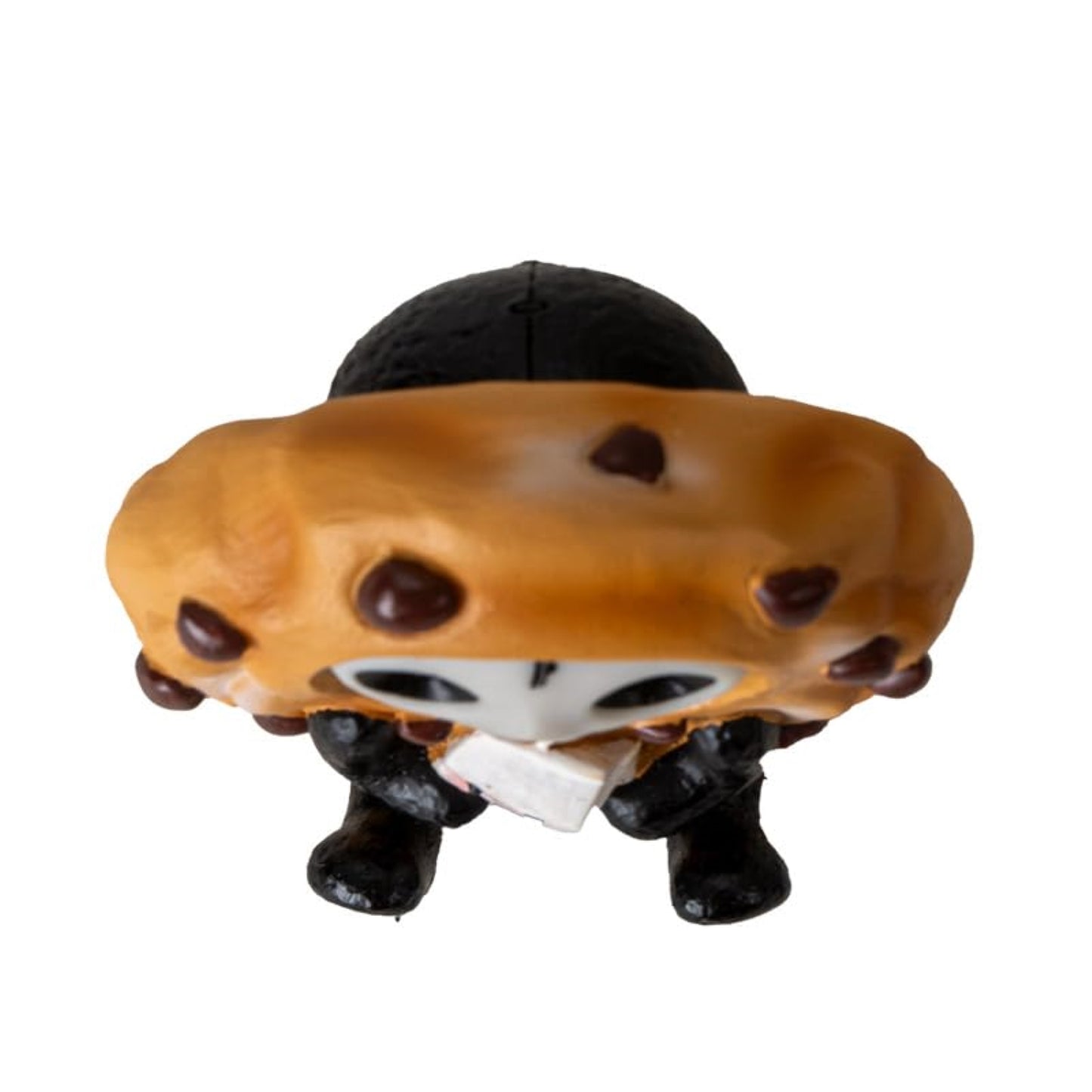 Choco Chip Furrybones Figurine Skeleton in Chocolate Chip Cookie Costume with Cute Milk Friend 2.56" Tall