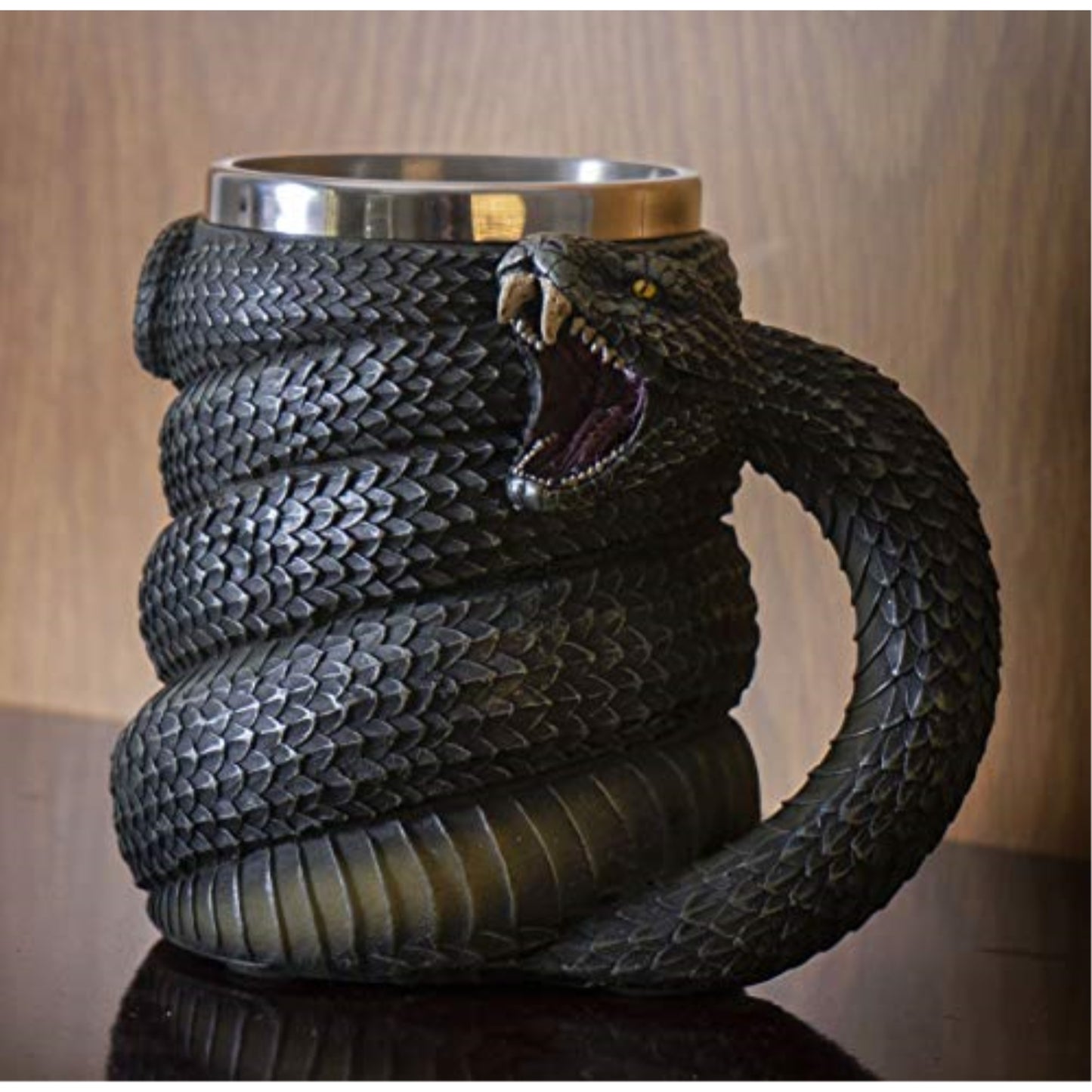 Serpent Snake Coffee Mug Cup 16 fl oz Green Anaconda Beer Tankard