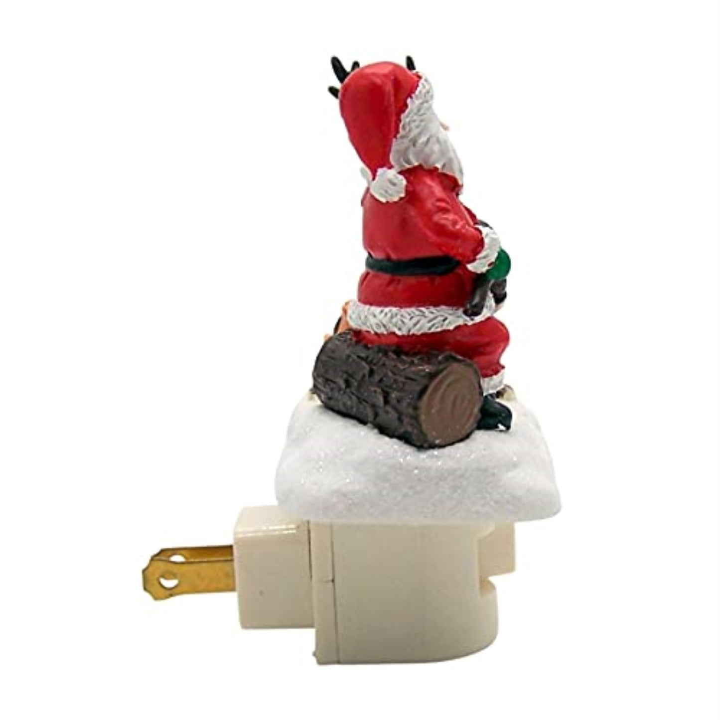 Roman Santa and Reindeer by Campfire Christmas Plug in Night Light 4.25 inch
