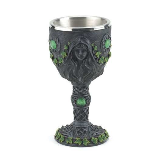 Maiden Mother and Crone Triple Goddess Chalice Drinking Cup 7 Inch