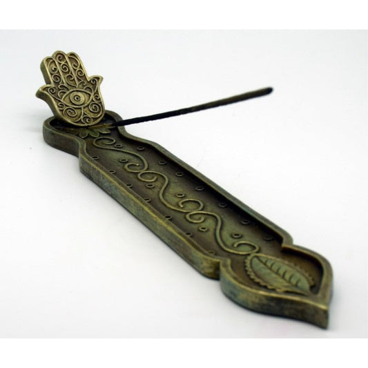 Hamsa Hand Boat Incense Burner