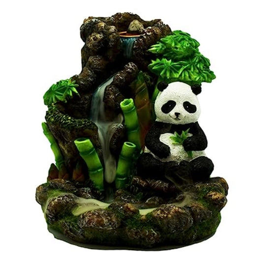 Divine Panda Bamboo 2975 Backflow Cone Incense Burner 5" H