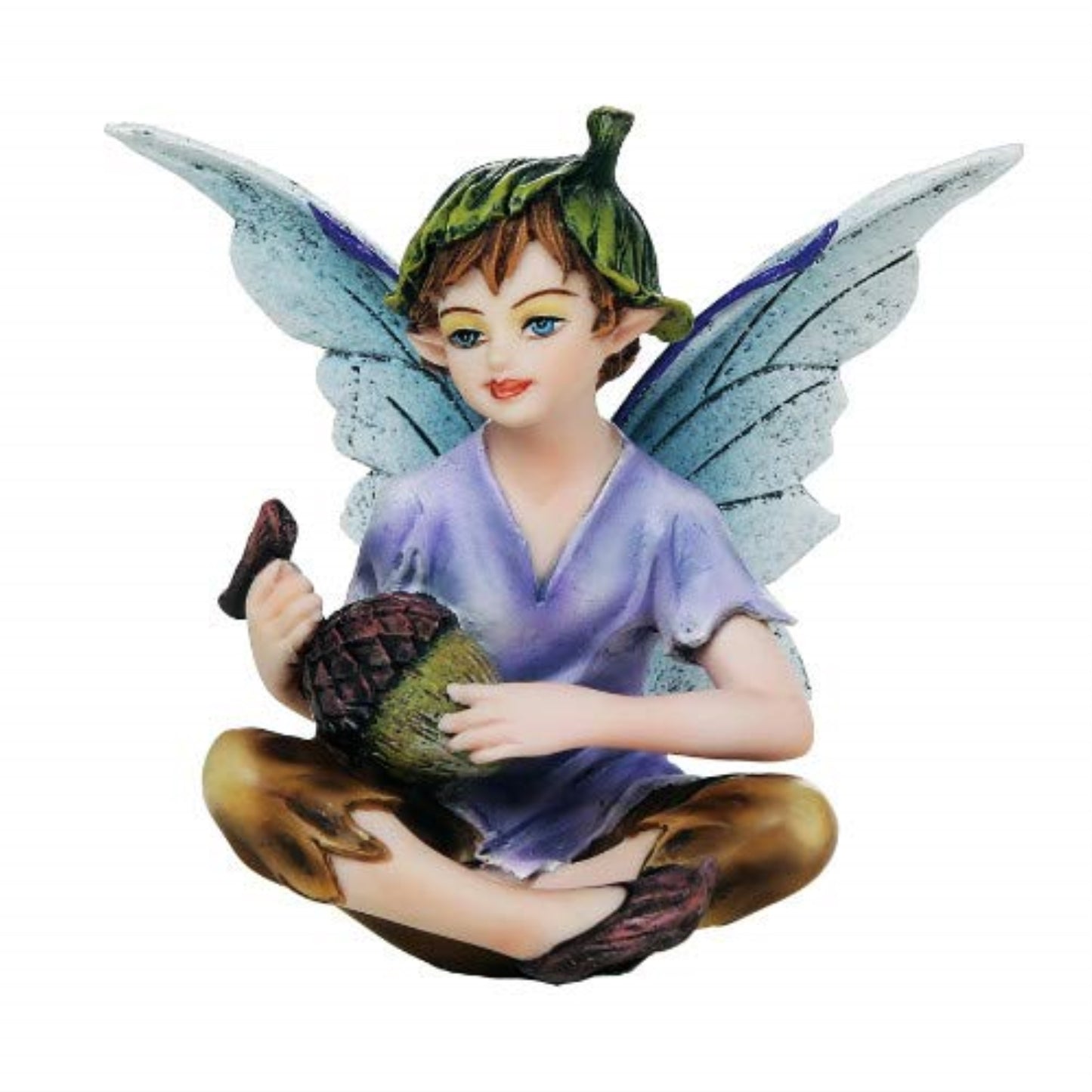 Fairy Garden Flower Boy Fairy with Acorn Decorative Mini Garden of Enchantment Figurine 3 Inch