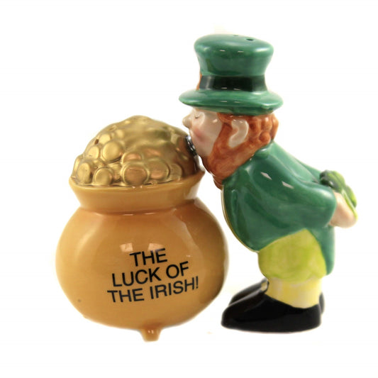 Luck of The Irish Pot of Gold Magnetic Salt & Pepper Shakers