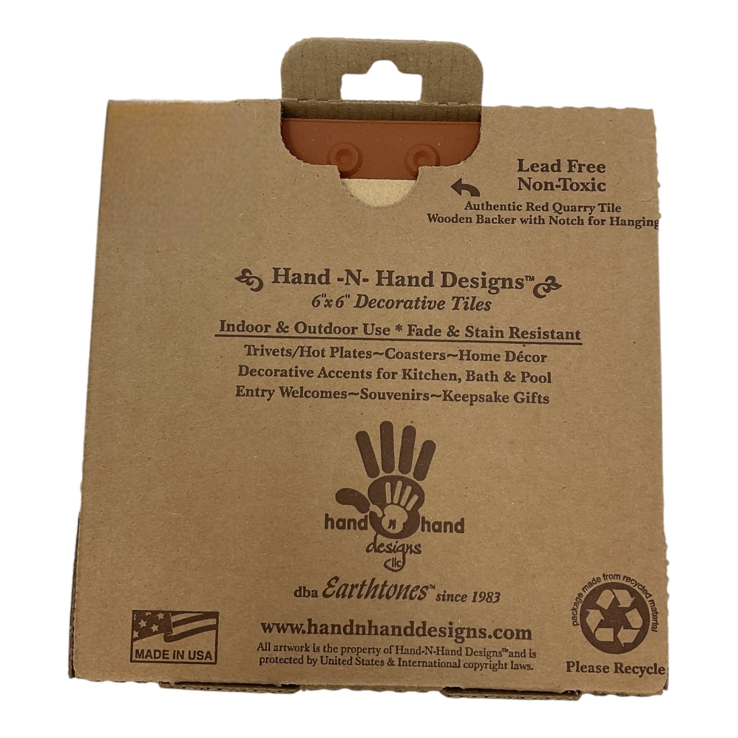 Earthtones Day of the Dead Wedding Couple 6X6 Hand Glazed Decorative Tile or Kitchen Trivet