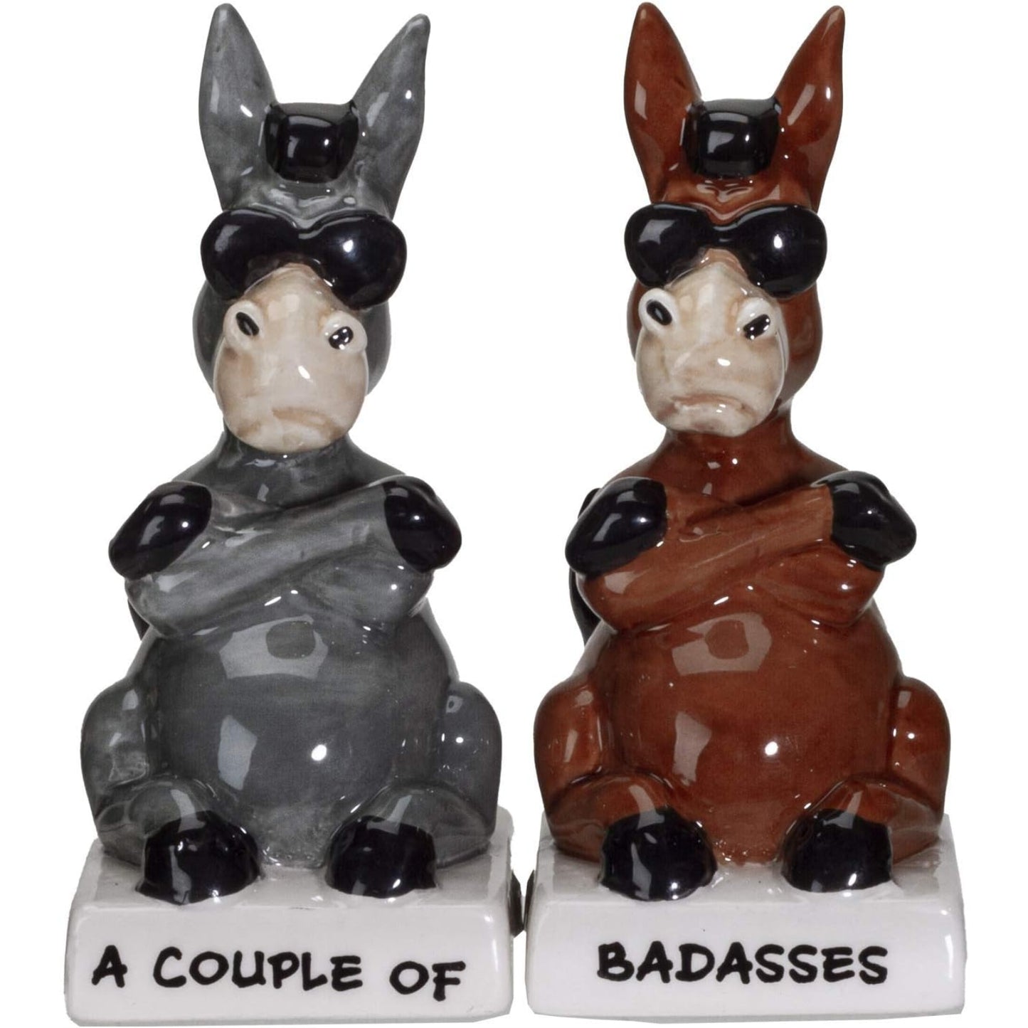 A Couple of Badasses Ceramic Salt and Pepper Shakers Set