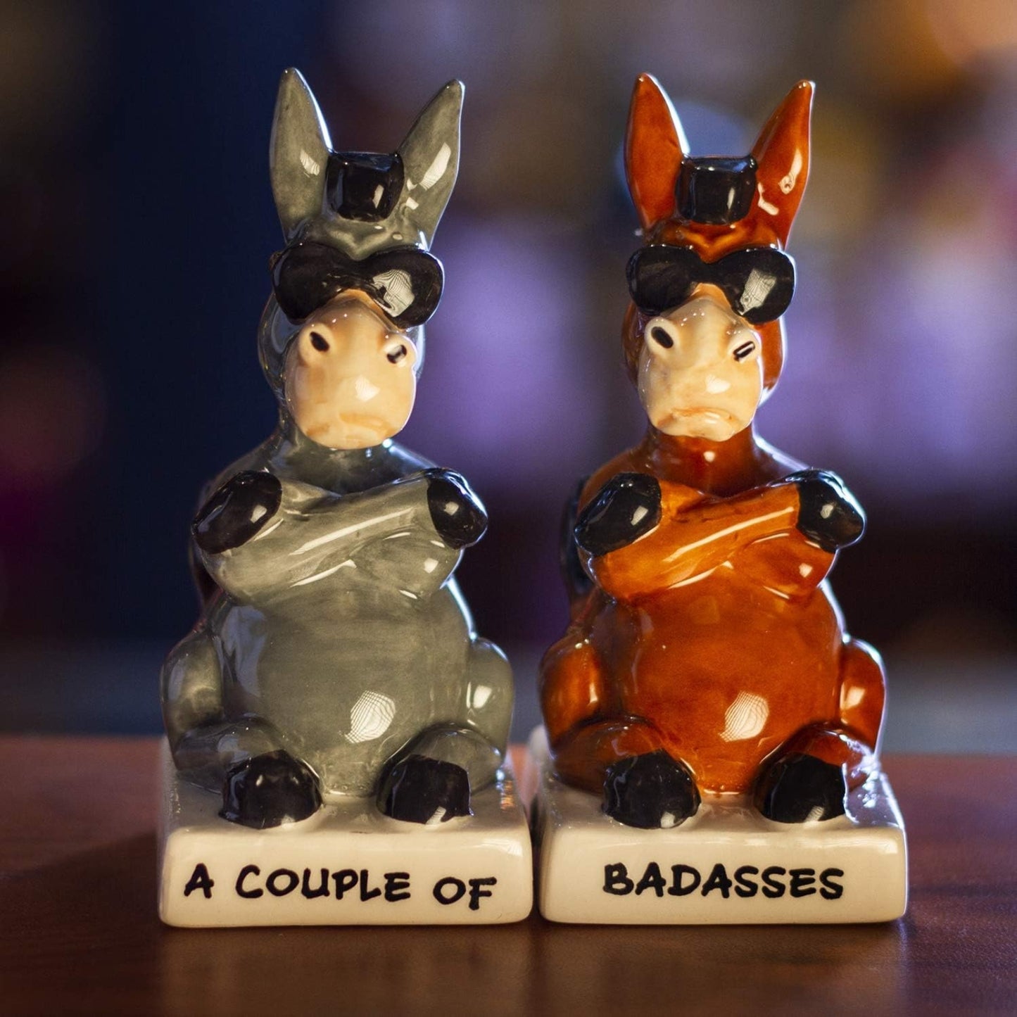 A Couple of Badasses Ceramic Salt and Pepper Shakers Set