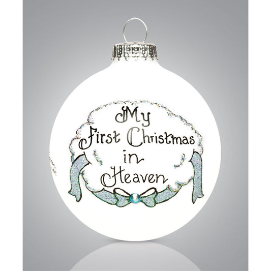 Memorial My First Christmas in Heaven Boy Male Ornament Made in the USA