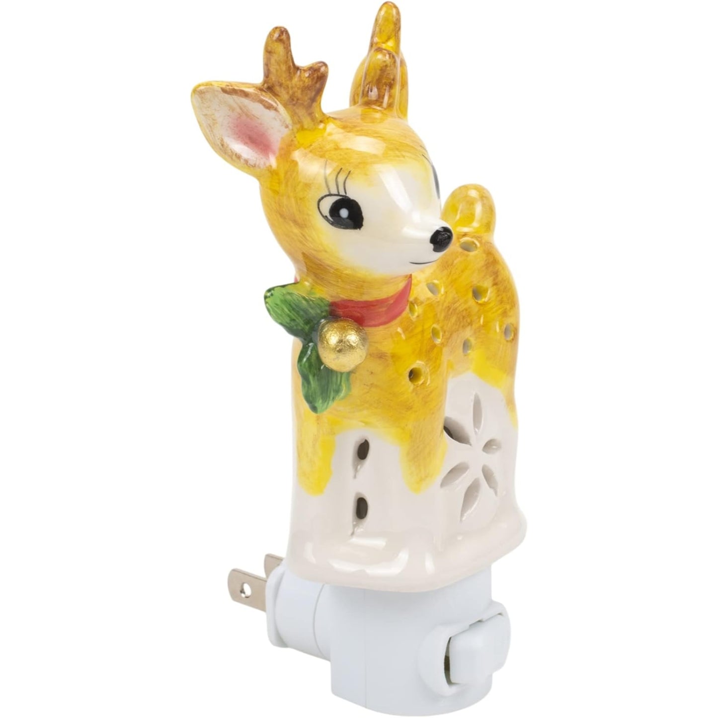 Christmas Deer Night Light Ceramic Electric Plug-In Mx181440