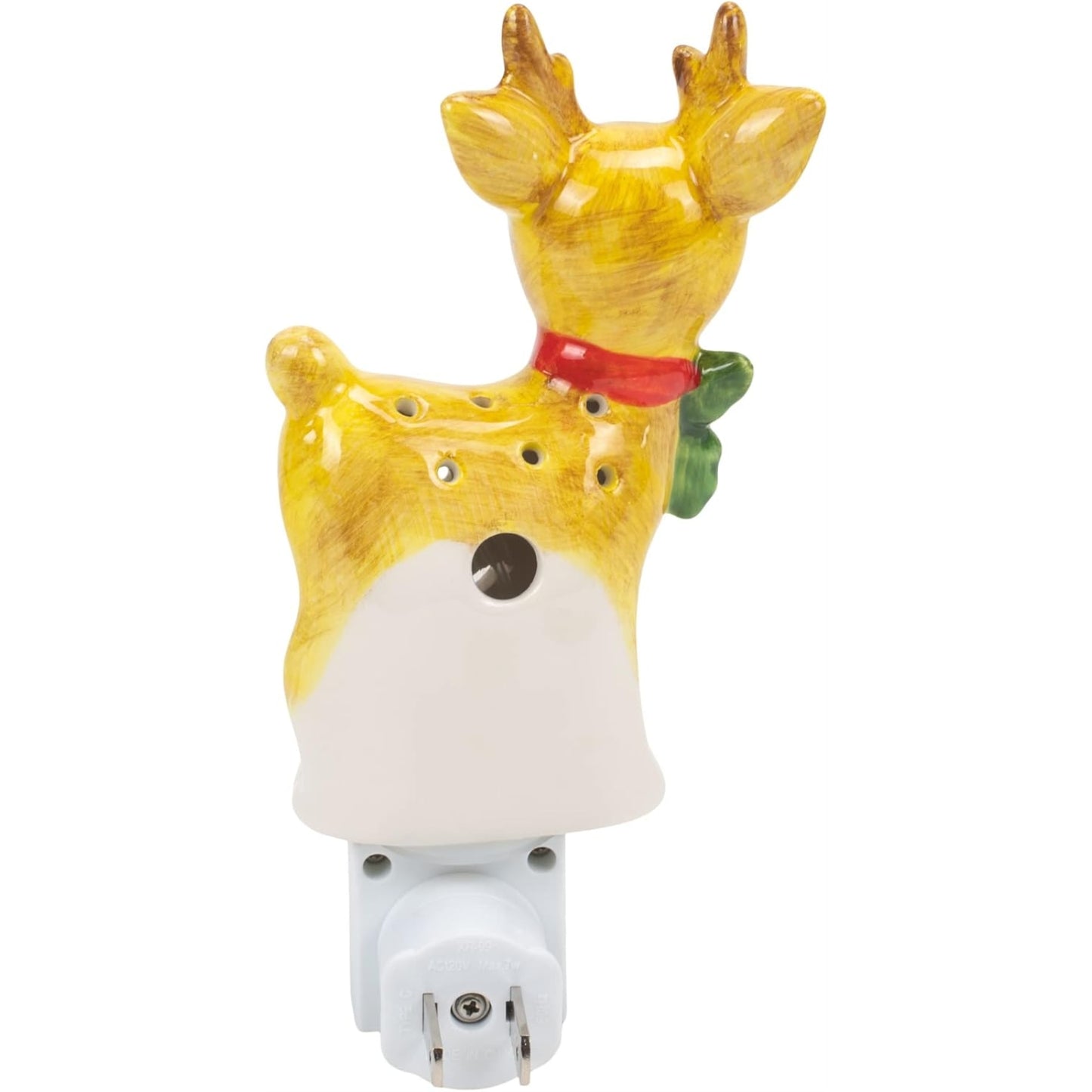 Christmas Deer Night Light Ceramic Electric Plug-In Mx181440