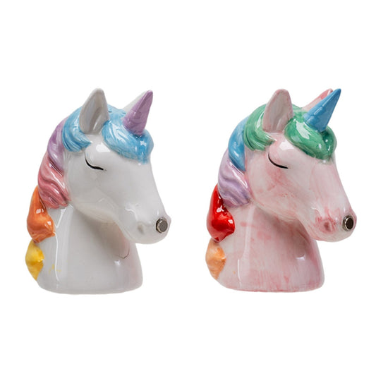 Unicorn Magnetic Ceramic Salt and Pepper Shaker Set