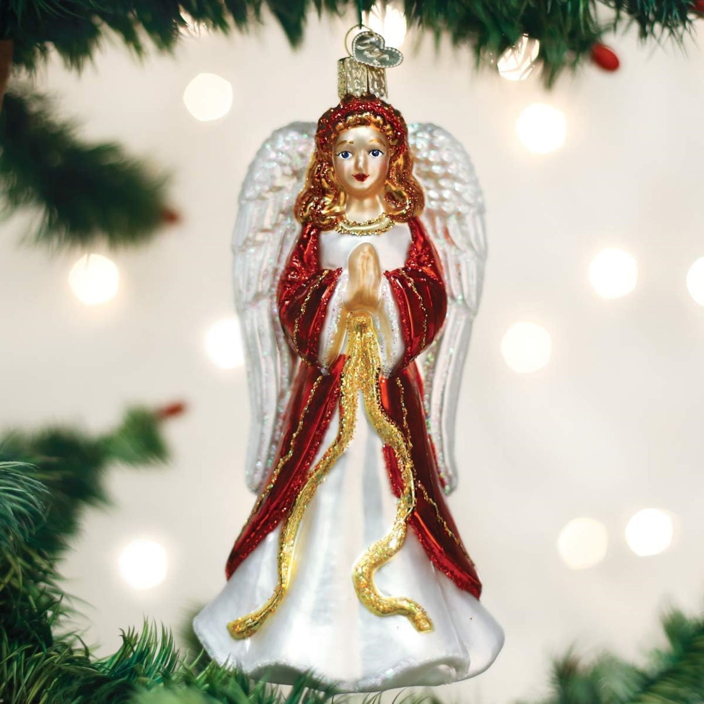 Old World Christmas 10228 Glass Blown Divinity Angel Ornament