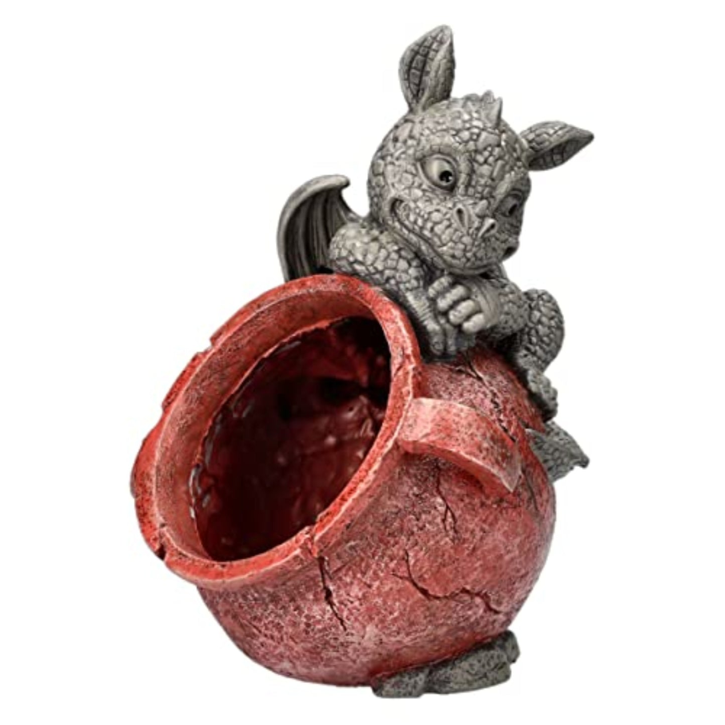 Playful Garden Dragon Planter Garden Display Decorative Accent Resin Sculpture 13.25 inches