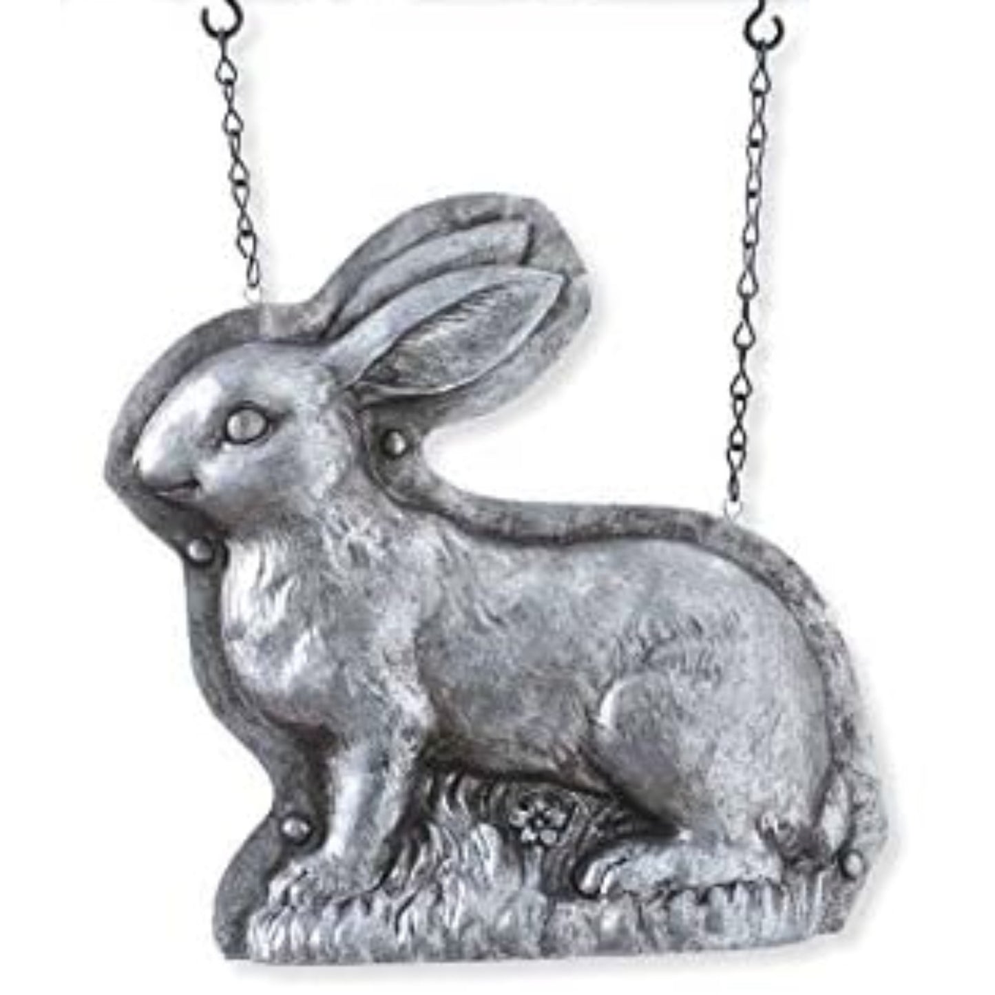 K&K Interiors Silver Resin Embossed Bunny Arrow Replacement, 4" x 9.5" x 10" - Arrow Sold Separately
