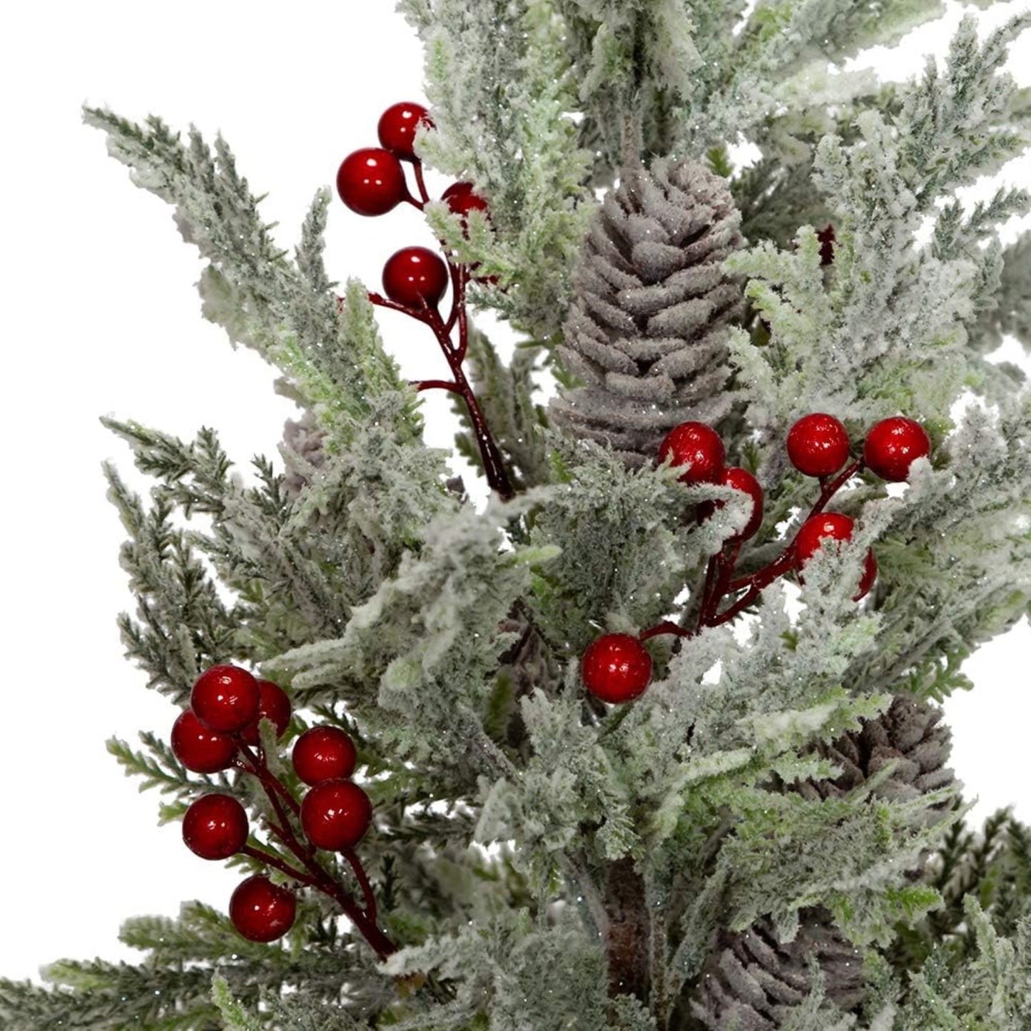Kurt S. Adler TR1607 18 in. Flocked Berry Tree with Burlap