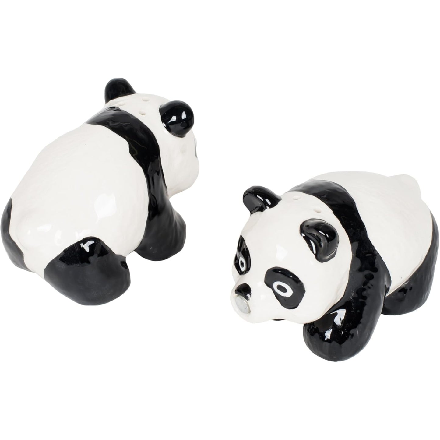 Cutie Panda Bears Kissing Attractives Magnetic Ceramic Salt and Pepper Shaker Set