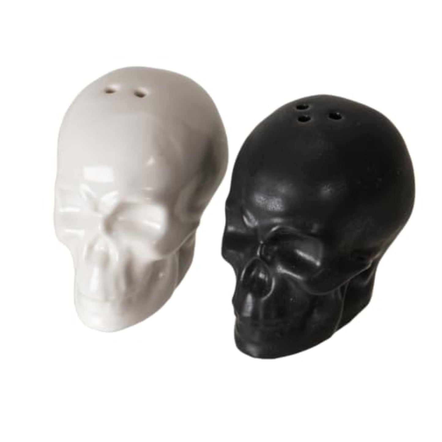 Black and White Skulls Ceramic Salt And Pepper Shaker Set