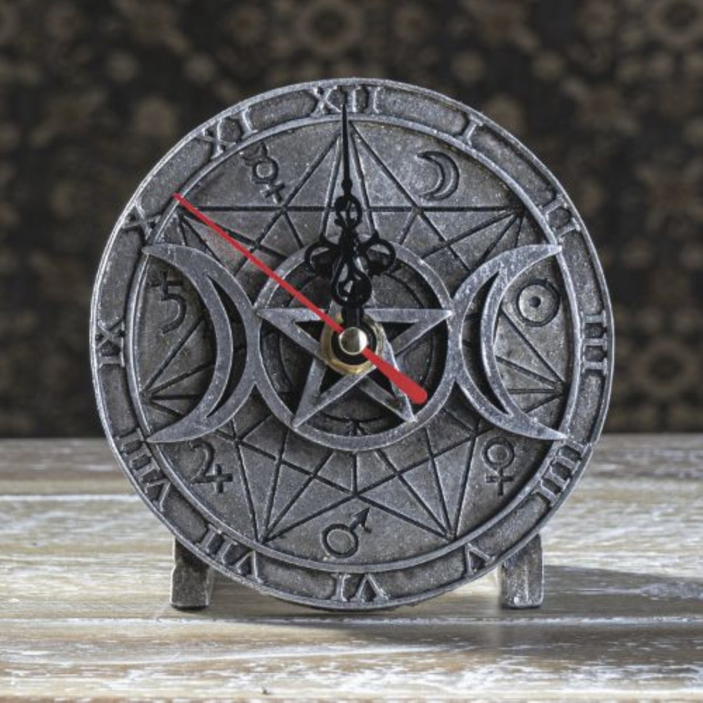 Wiccan Witchcraft Resin Desk Clock