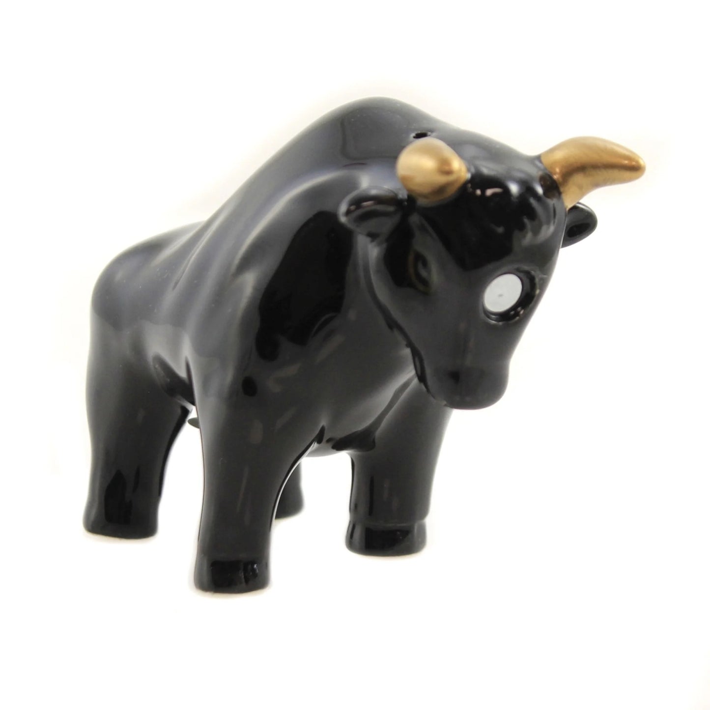 The Bull and Bear Battle Magnetic Ceramic Salt and Pepper Shaker Set 3.25 inches