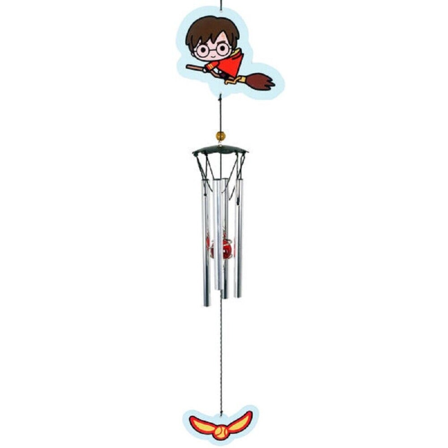 Spoontiques Harry Potter Riding Broom Metal Outdoor Garden Wind Chime Patio Decoration 18 Inch