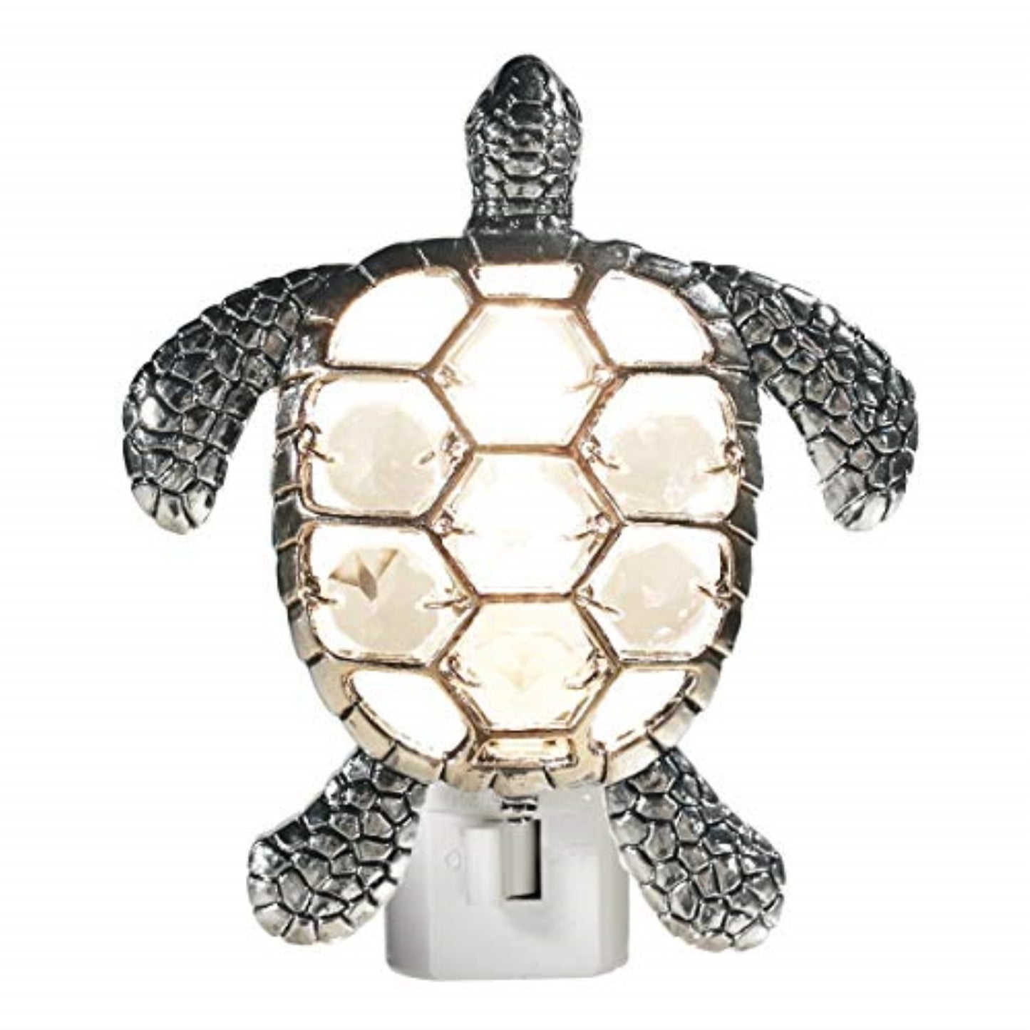 Sea Turtle Zinc Swivel Plug In Night Light 4.25 inch