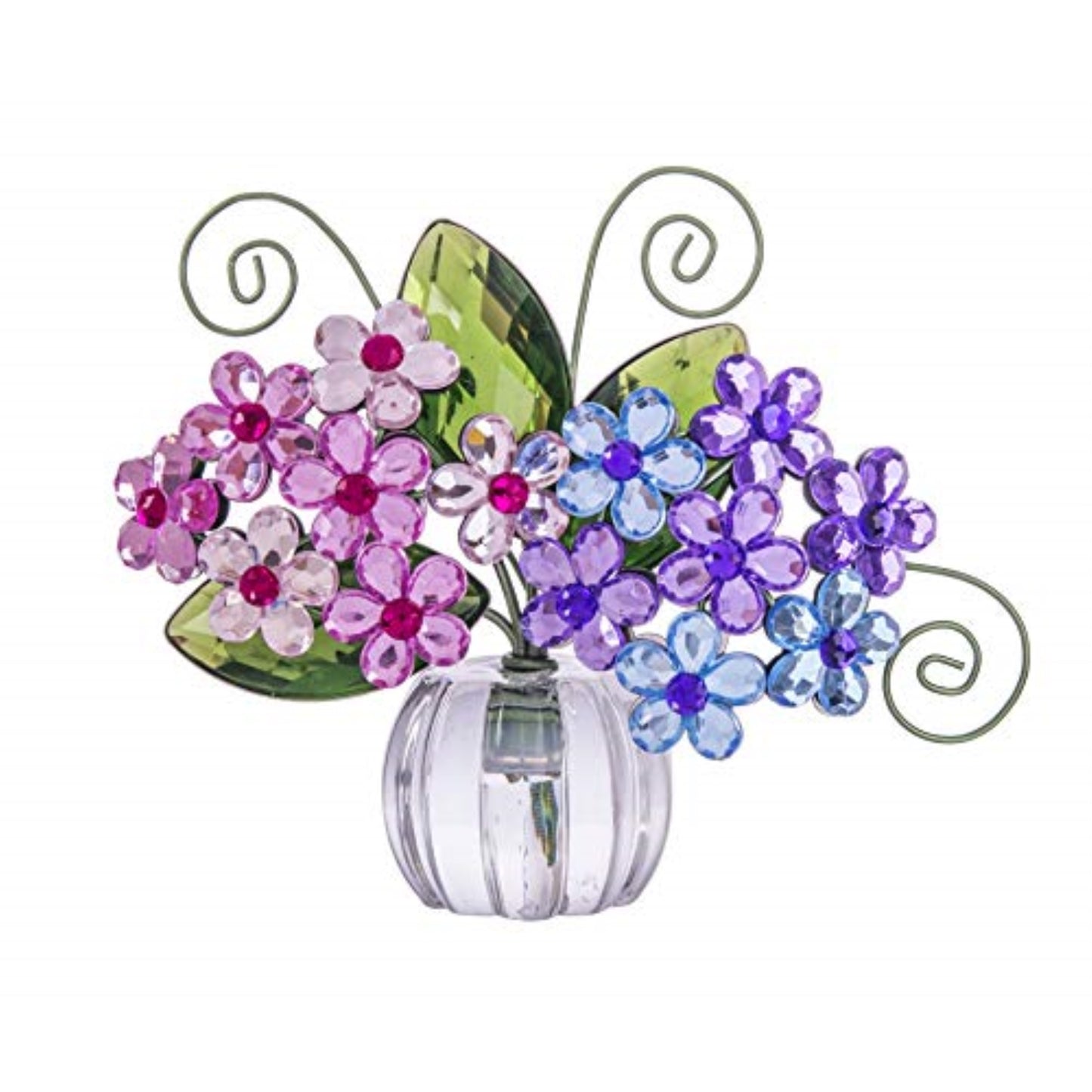 Ganz Crystal Expressions Acrylic 3 inches Flower Hydrangea Posy Pot Figurine