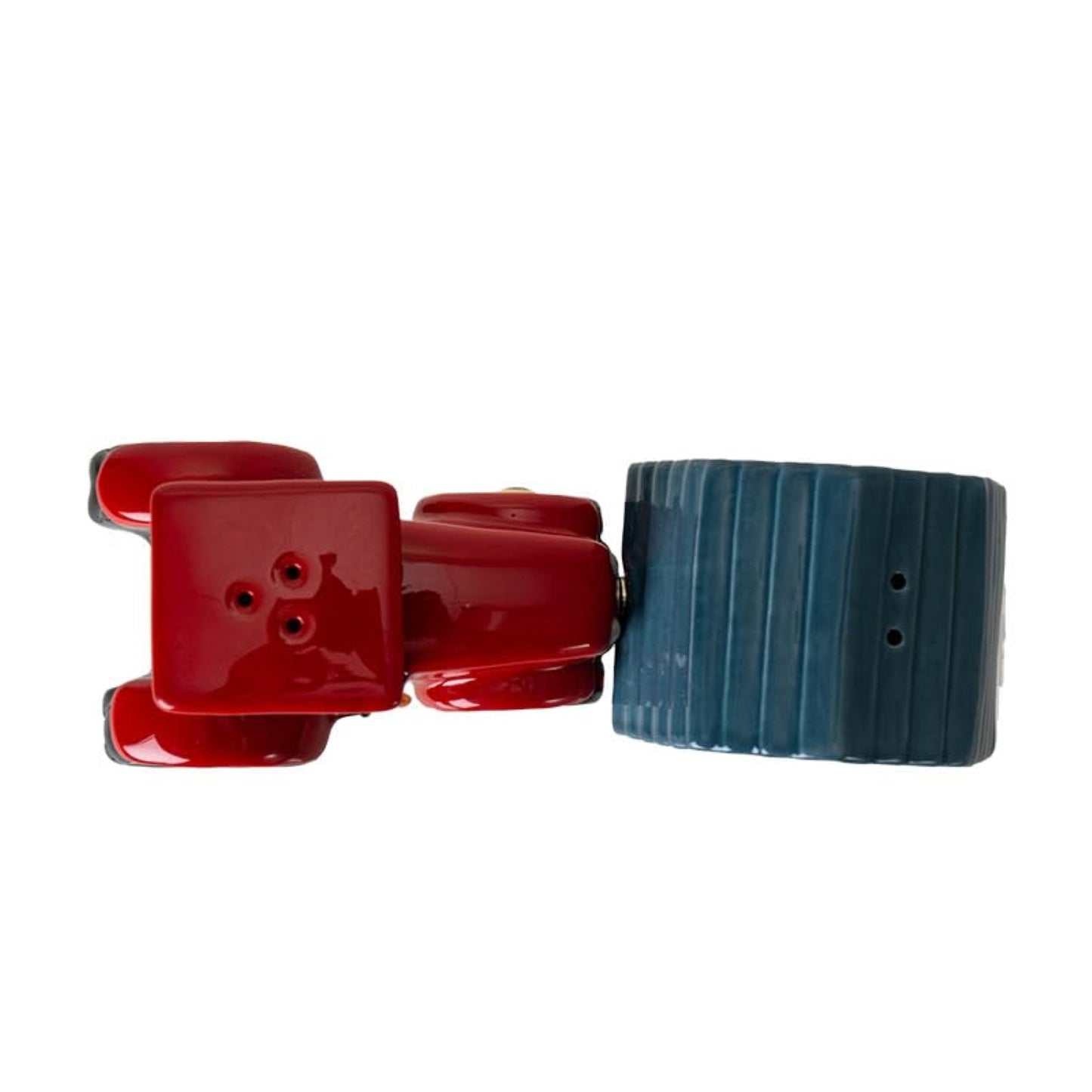 Red Tractor and Barn Country Kitchen Ceramic Magnetic Salt and Pepper Shaker Set