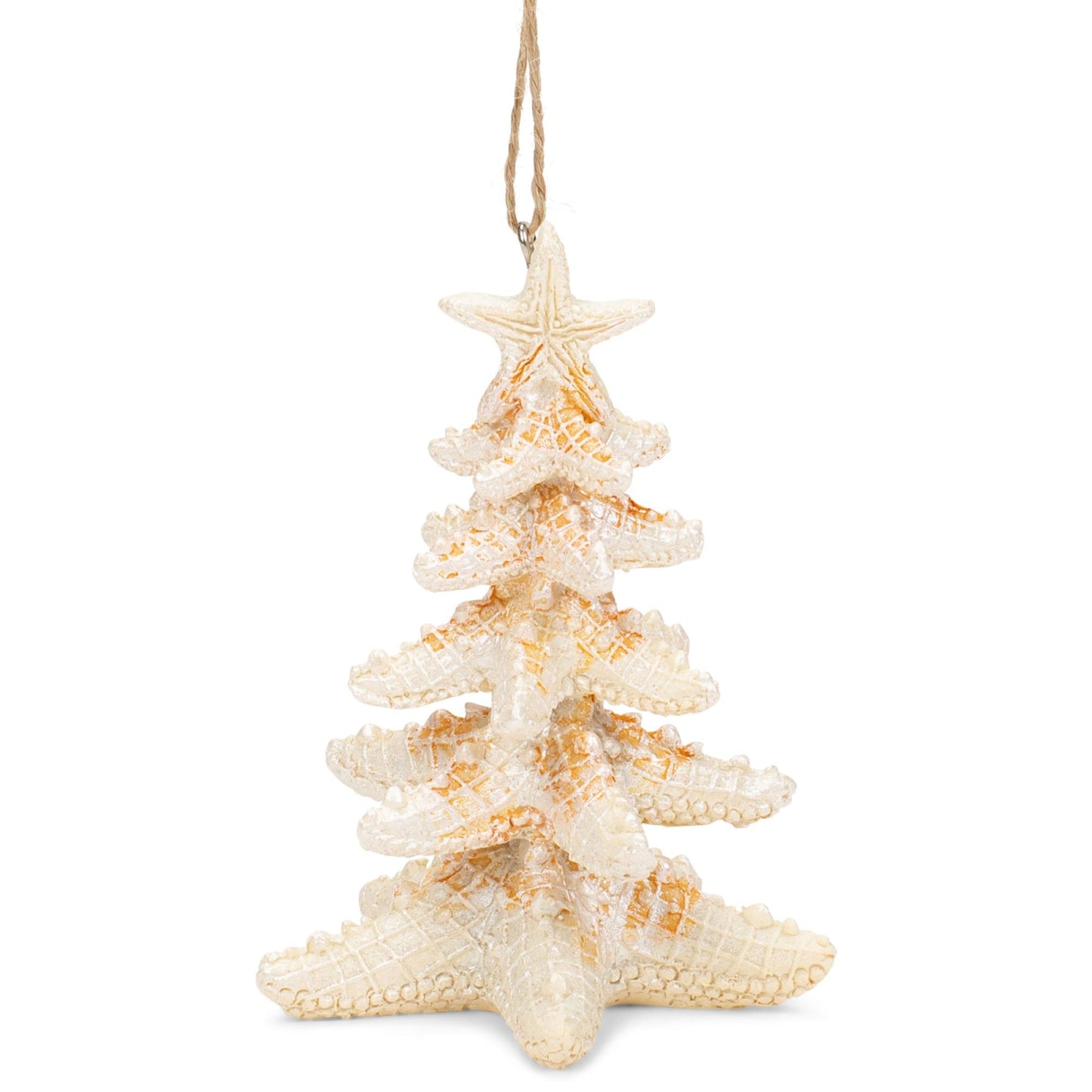 Starfish Tree Natural Brown 4 x 3 Resin Stone Decorative Hanging Ornament