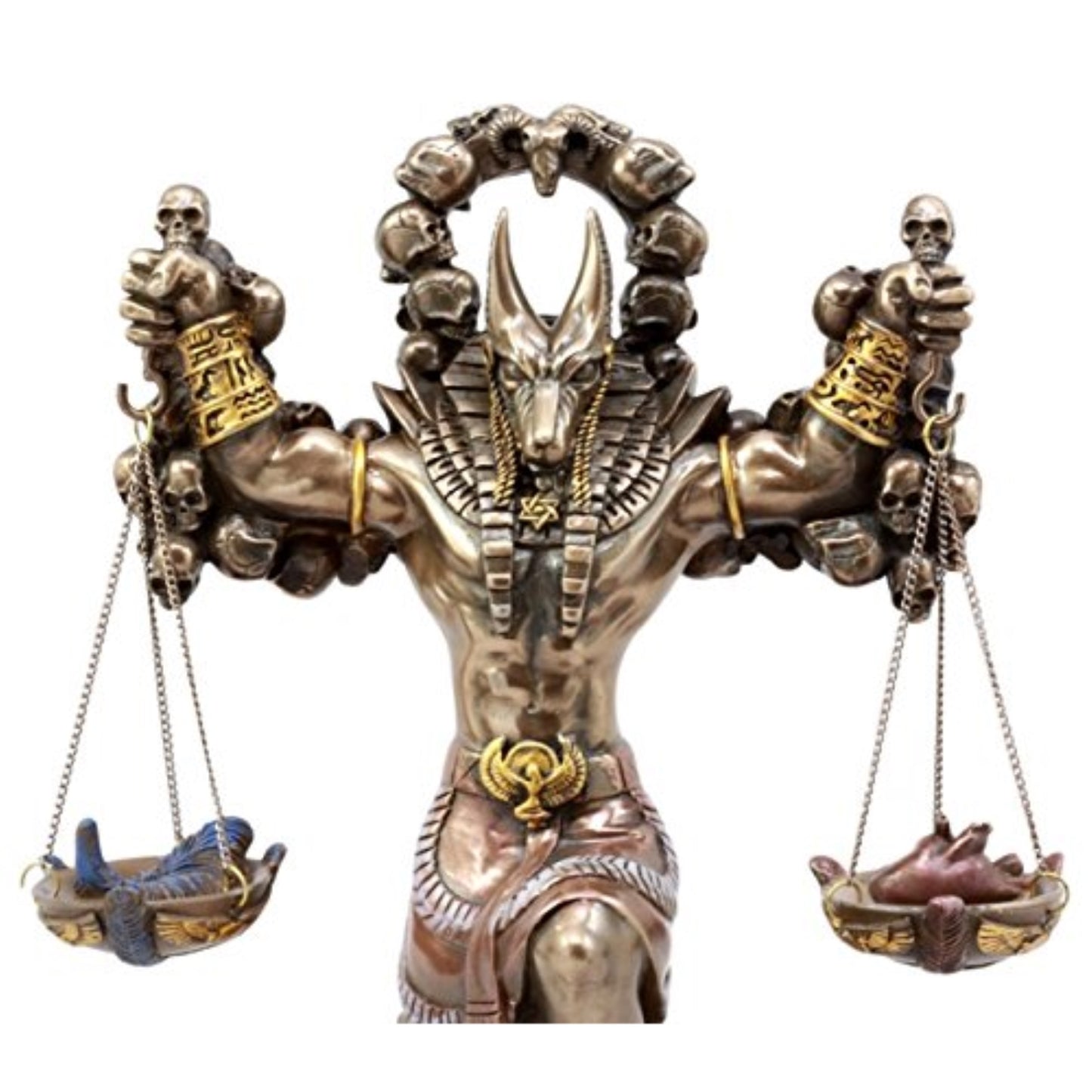 Ancient Egyptian God of Underworld Anubis Guardian of Scales Bronze Color Figurine 8.5 inches